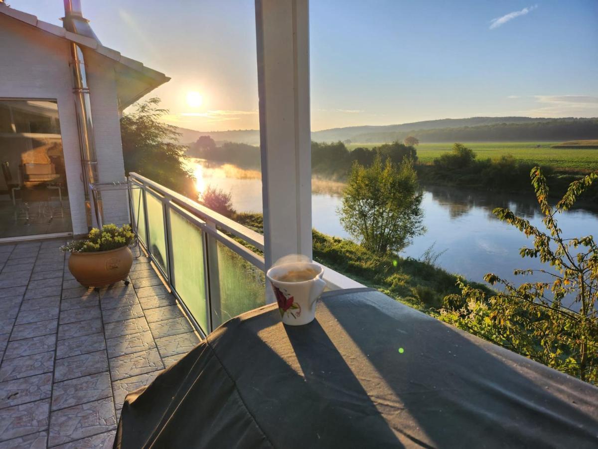 Haus An Der Weser Ferienwohnung Brevorde エクステリア 写真